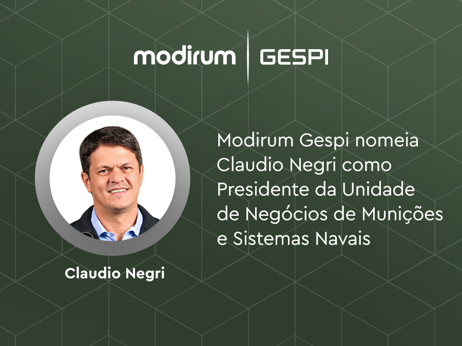 Modirum Gespi nomeia Claudio Negri como Presidente da Unidade de Negócios de Munições e Sistemas Navais