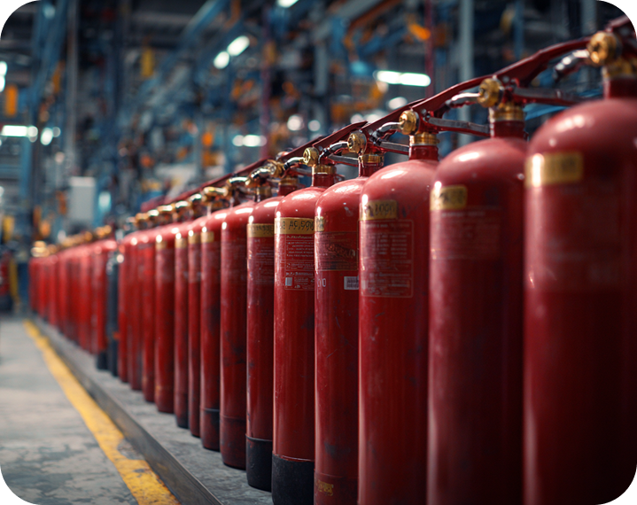 Hydrostatics – Halon Gas